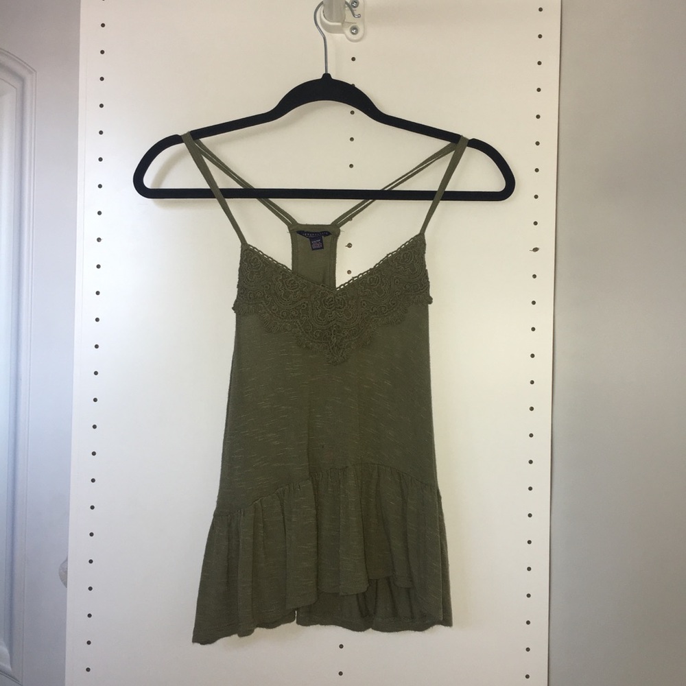 Aeropostale green razorback tank top